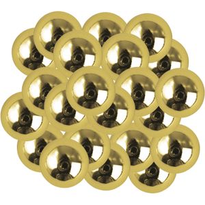 132x stuks gouden plastic hobby kralen van 10 mm