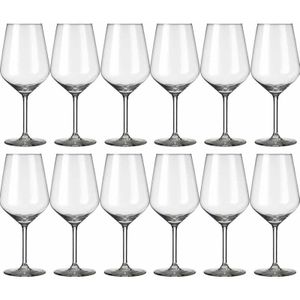 12x Luxe wijnglazen voor witte wijn 380 ml Carre - 38 cl - Witte wijn glazen - Wijn drinken - Wijnglazen van glas