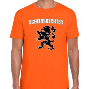 Oranje fan shirt / kleding scheidsrechter met oranje leeuw EK/ WK voor heren