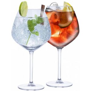 4x Gin Tonic cocktailglazen 730 ml - 73 cl - Cocktail glazen - Cocktails drinken - Cocktails