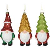 Home and Styling kersthanger gnome/kabouter - kunststof - 12,5 cm