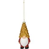 Home and Styling kersthanger gnome/kabouter - kunststof - 12,5 cm