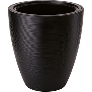 Form Plastic Plantenpot/bloempot - kunststof - zwart - 30 x 32 cm