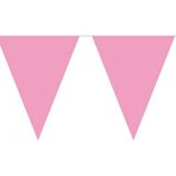 10x vlaggenlijnen baby roze kleurig 10 m