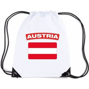 Nylon sporttas Oostenrijkse vlag wit