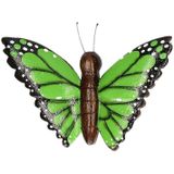 Houten magneet in de vorm van een groene vlinder