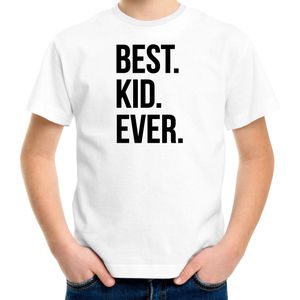 Best kid ever punt - t-shirt wit voor kinderen - verjaardag cadeau funshirt