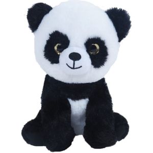 Knuffeldier Panda beer Bamboo - zachte pluche stof - dieren knuffels - zwart/wit - 21 cm