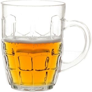 Bierpul/bierglas transparant - onbreekbaar kunststof - 50 cl/500 ml - Oktoberfest/bierfeest glazen