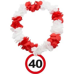 40 Jaar verkeersbord Hawaiikrans