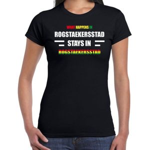 Carnaval verkleed shirt Rogstaekersstad / Limburg / Weert zwart voor dames