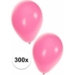 300x Lichtroze feest ballonnen