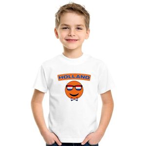 T-shirt Holland smiley wit kinderen