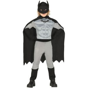 Superhelden vleermuis pak voor jongens grijs/zwart