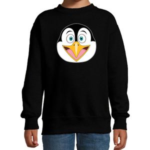 Cartoon pinguin trui zwart voor jongens en meisjes - Cartoon dieren sweater kinderen