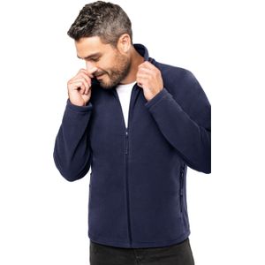 Fleece vest met rits - navy blauw - warme sweater - trui - heren - polyester