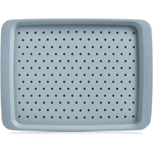 Zeller dienblad - antislip - blauw - kunststof - 35 x 26 cm