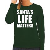 Groene foute Kersttrui/ Kerstkleding Santas life matters voor dames