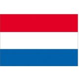 Landen vlag Nederland - 90 x 150 cm - met compacte draagbare telescoop vlaggenstok - supporters