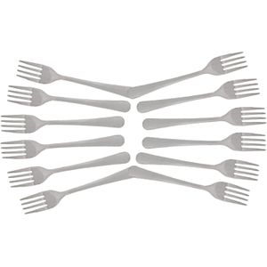 18x Taart/gebak vorkjes RVS 14 cm - Keukenbenodigdheden - Tafel dekken - Bestek - Gebaksvorkjes/taartvorkjes