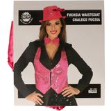Fiestas Guirca Verkleed gilet met pailletten - fuchsia roze - voor dames