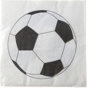 Santex voetbal thema feest servetten - 20x stuks - 33 x 33 cm - papierÃ - EK/WK themafeest
