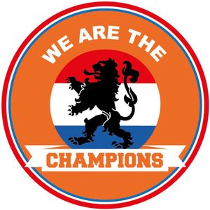 15x stuks oranje / Nederland supporter bierviltjes ek / wk voetbal - we are the champions