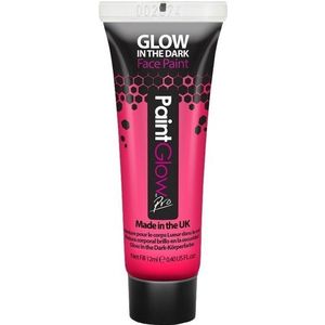 Felroze/neonroze schmink/make-up Glow in the Dark tube 12 ml