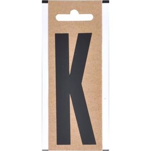 Zwarte letter sticker K 10 cm