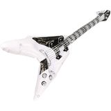 2x stuks opblaasbare rock gitaar muziekinstrument 100 cm wit