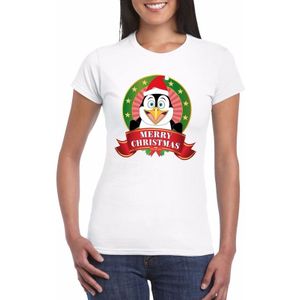 Fout Kerstmis shirt met pinguin print voor dames