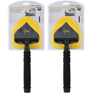 2x stuks microvezel auto raamreinigers/raamtrekkers 21-37 cm