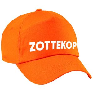 Carnaval fun pet / cap zottekop oranje voor dames en heren