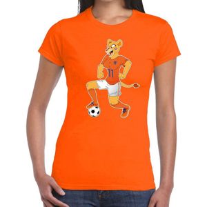 Nederlands dames elftal supporter shirt Leeuwinnen met bal oranje voor dames