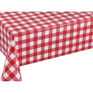 Rode tafelkleden/tafelzeilen ruitjes print 140 x 250 cm rechthoekig