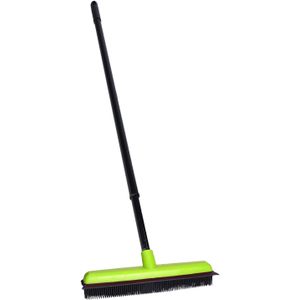 Bezem / trekker - rubber - telescoopsteel - kappers bezem - wisser lip - 130 cm - Schoonmaakartikelen