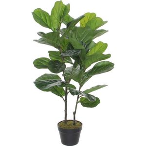 Bellatio Flowers & Plants Kunstplant Ficus Lyrata - Groen - 100 cm