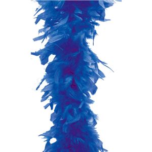 Carnaval verkleed veren Boa kleur blauw 180 cm