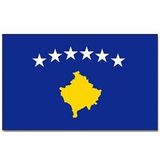 Gevelvlag/vlaggenmast vlag Kosovo 90 x 150 cm