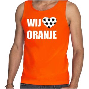 Oranje fan tanktop / kleding Holland wij houden van oranje EK/ WK voor heren