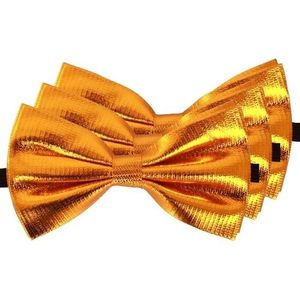 3x Gouden verkleed vlinderstrikken/vlinderdassen 14 cm voor dames/heren
