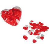 Valentijnsdag cadeau hartjes badconfetti 40x gram in hart-vrom doosje