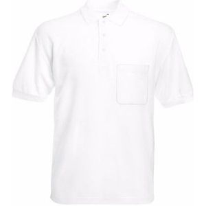 Bedrijfskleding wit poloshirt katoenblend