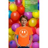 Bellatio Decorations Verkleed shirt jongens - Smile - oranje - carnaval - feestkleding voor kinderen