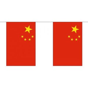 2x Polyester vlaggenlijn van China 3 meter