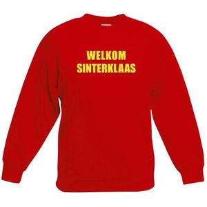 Sinterklaas trui / sweater rood voor kinderen Welkom Sinterklaas