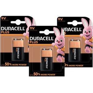 5x Duracell V9 Plus batterij alkaline Lr61 9 V