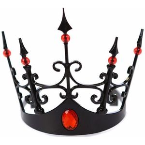 Halloween Boze koningin kroon/tiara zwart voor dames
