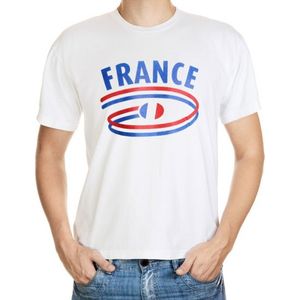 France t-shirt met vlaggen print