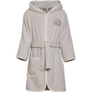 Badstof kinder badjassen/ochtendjassen grijze olifant voor jongens/meisjes